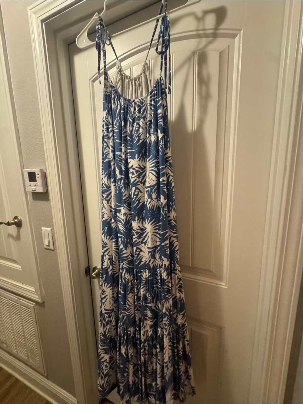 Wishlist Blue & White Tropical Maxi Dress